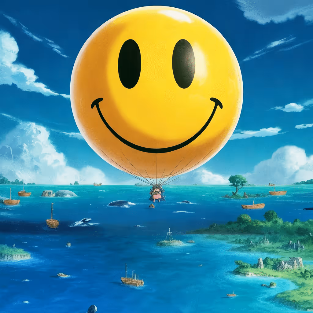 AI-generated Ocean tile at coordinates -4, -51 in the Ghibli world of Million Dollar Canvas